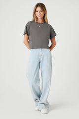 Crew Neck Cropped Tee