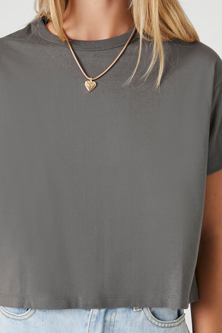 Crew Neck Cropped Tee
