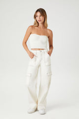 Twill Straight-Leg Cargo Pants