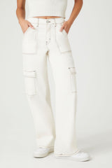 Twill Straight-Leg Cargo Pants