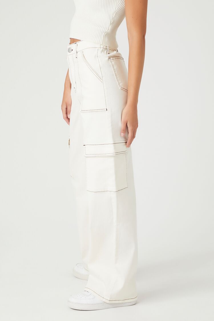 Twill Straight-Leg Cargo Pants