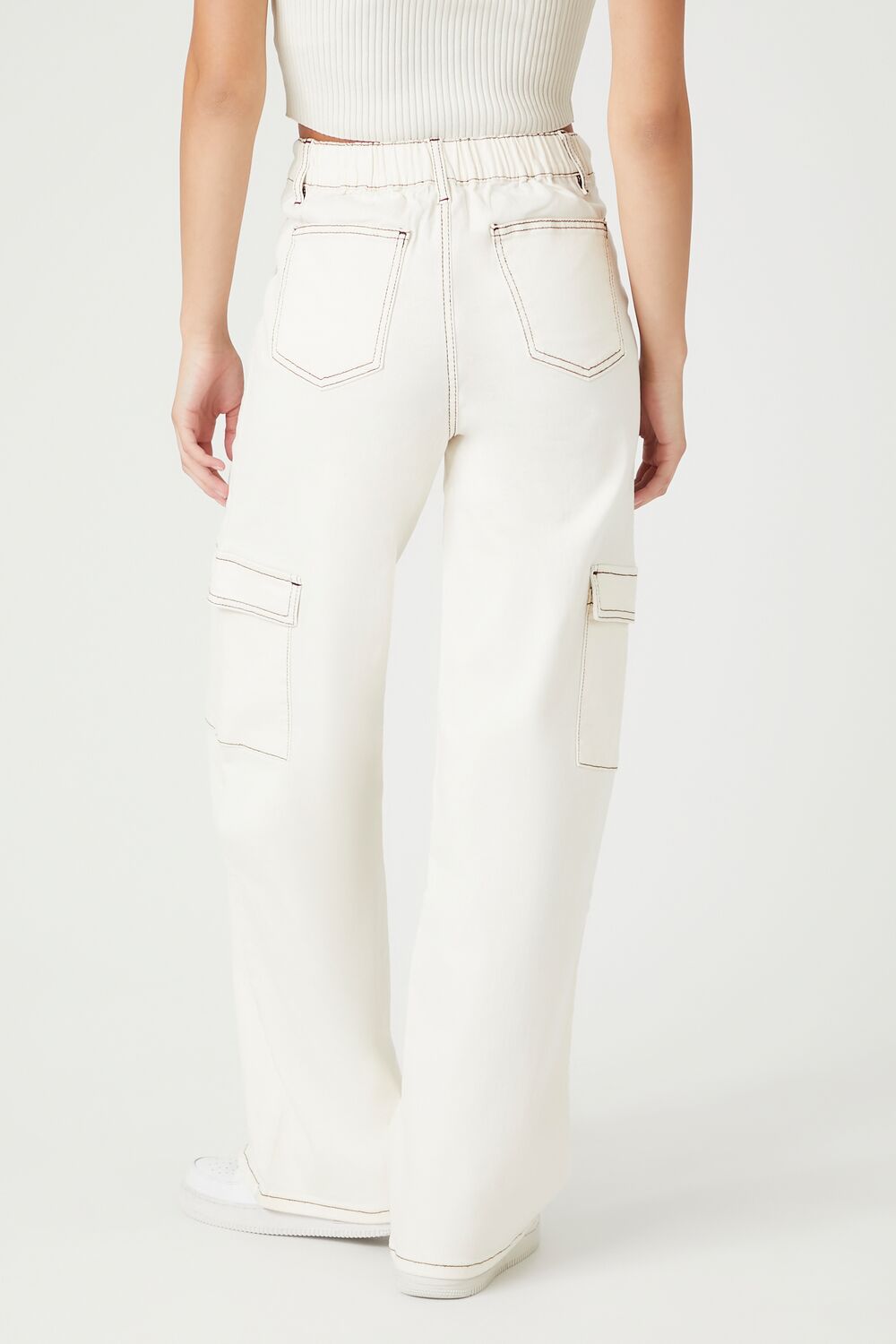 Twill Straight-Leg Cargo Pants