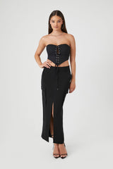 Lace-Up Bustier Tube Top