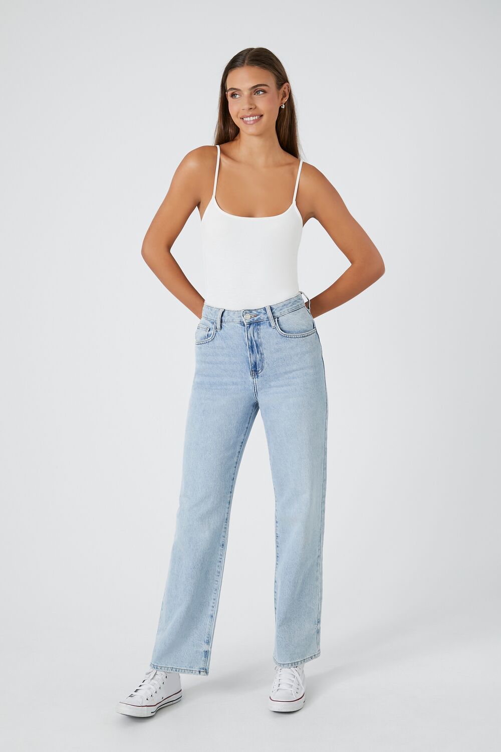 Cotton-Blend Cami Bodysuit