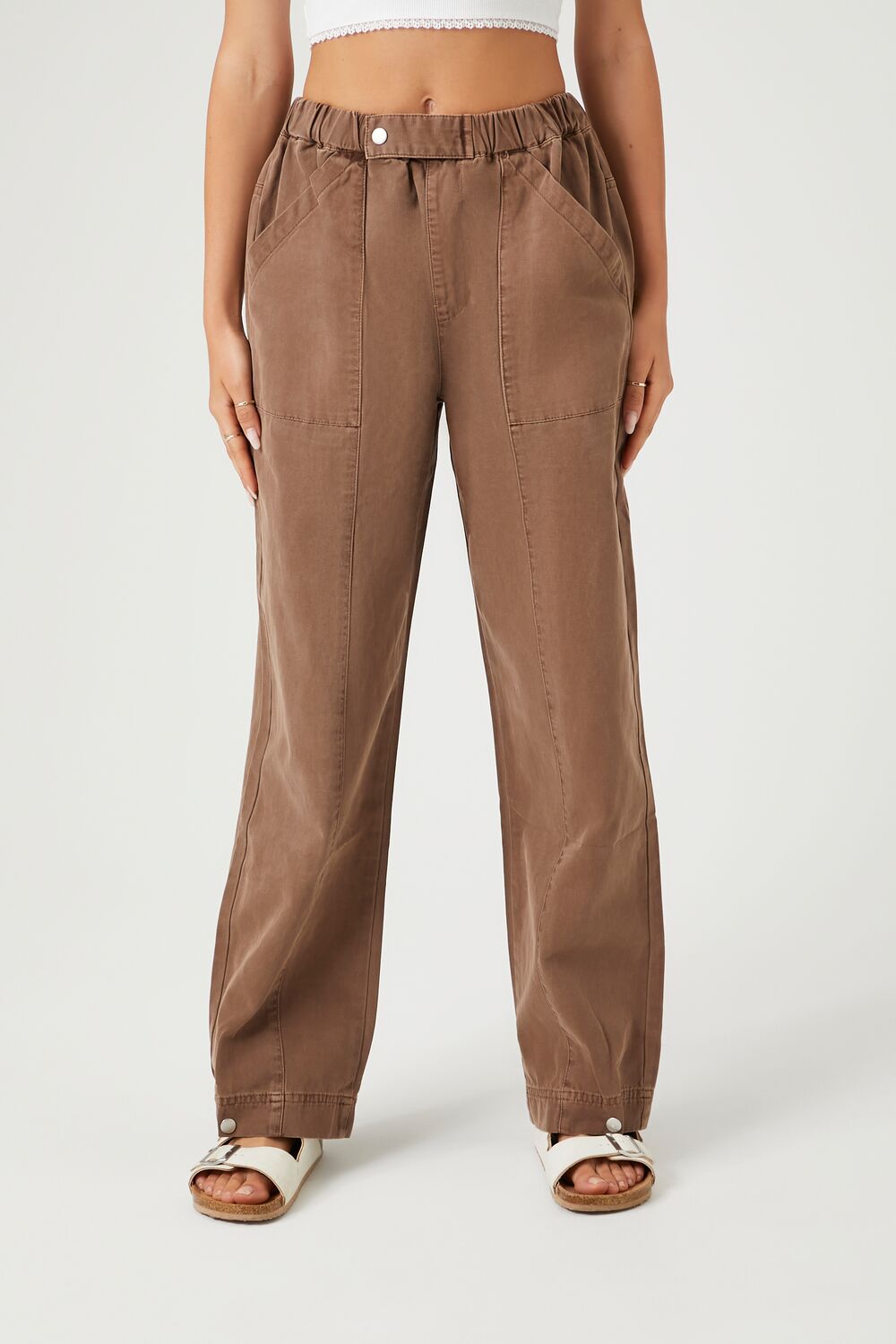 Straight-Leg Cotton Pants