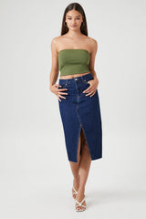 Contour Sculpt Cropped Tube Top