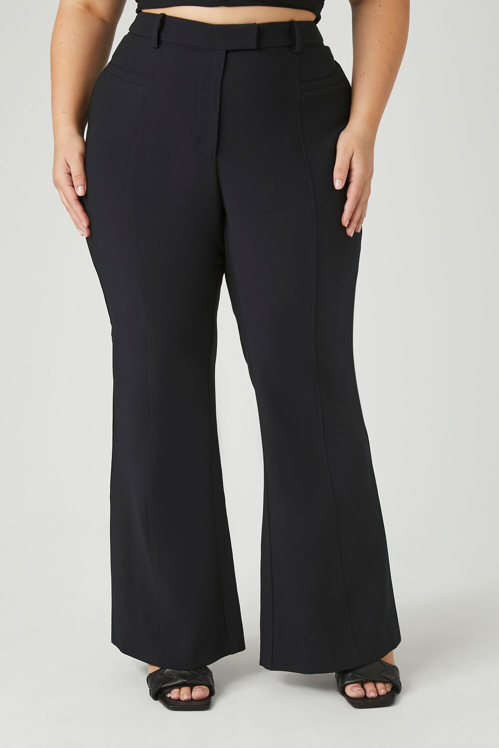 Plus Size Flare High-Rise Pants