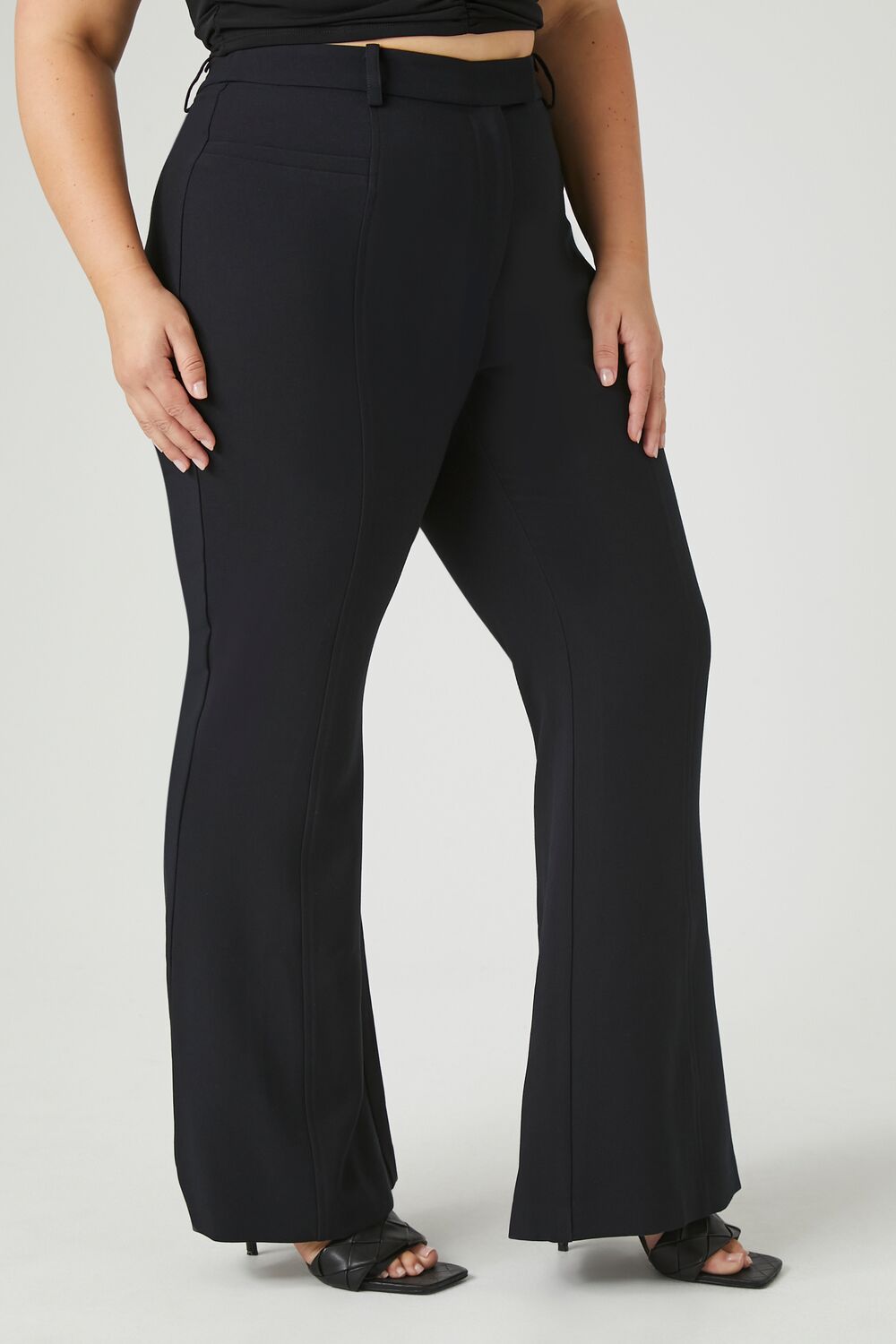 Plus Size Flare High-Rise Pants