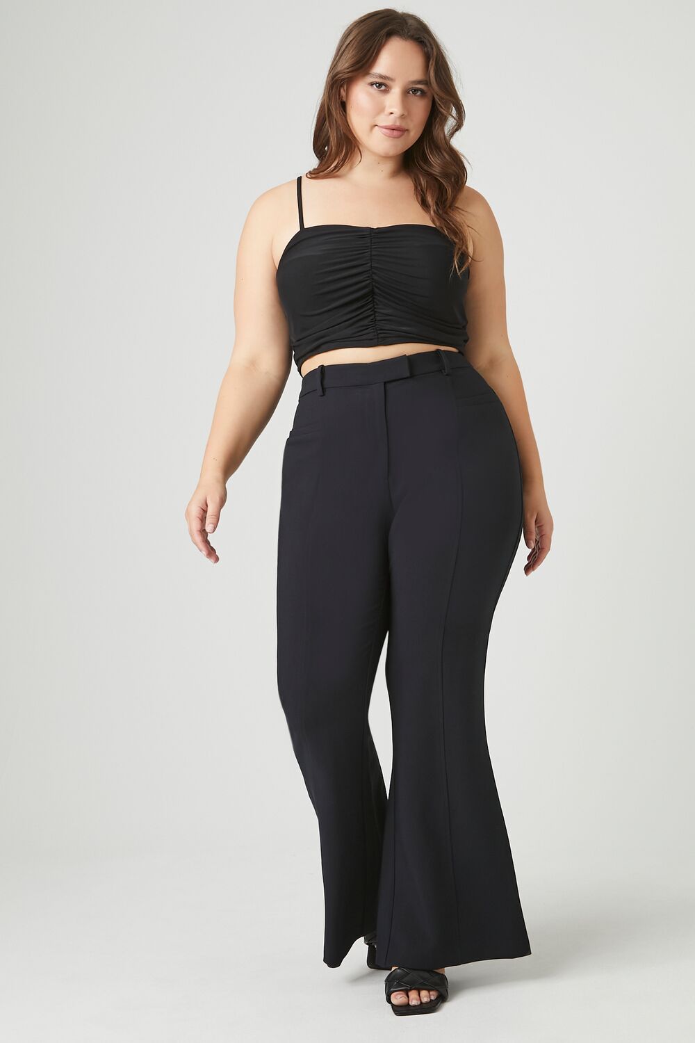Plus Size Flare High-Rise Pants