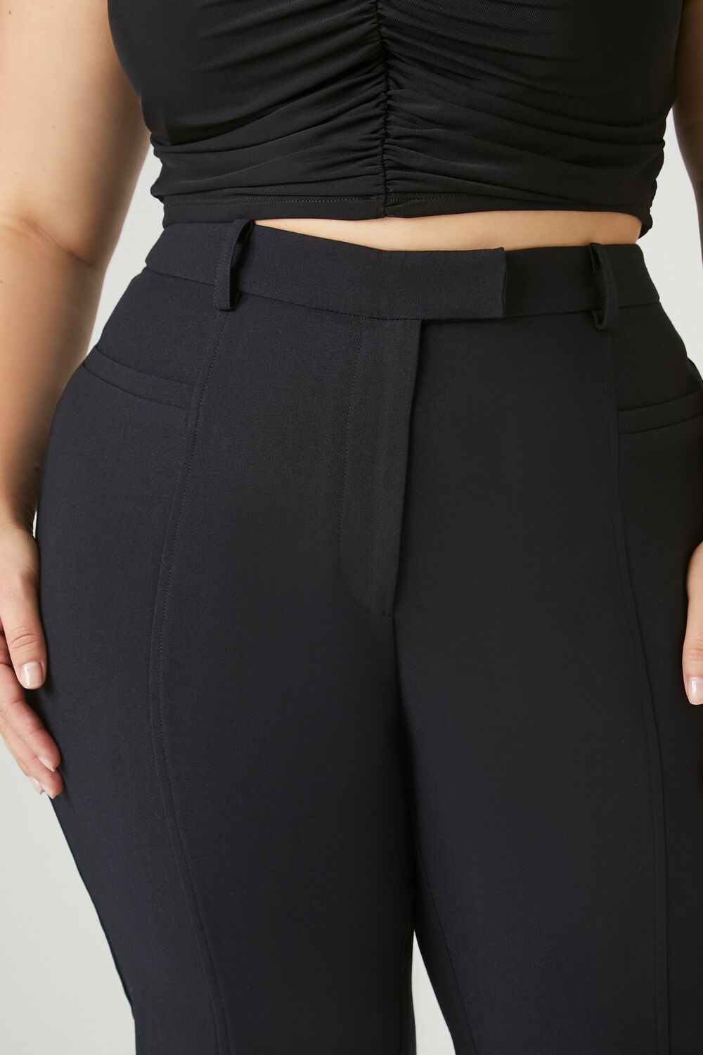 Plus Size Flare High-Rise Pants