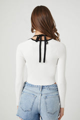 Combo Sweater-Knit Halter Top