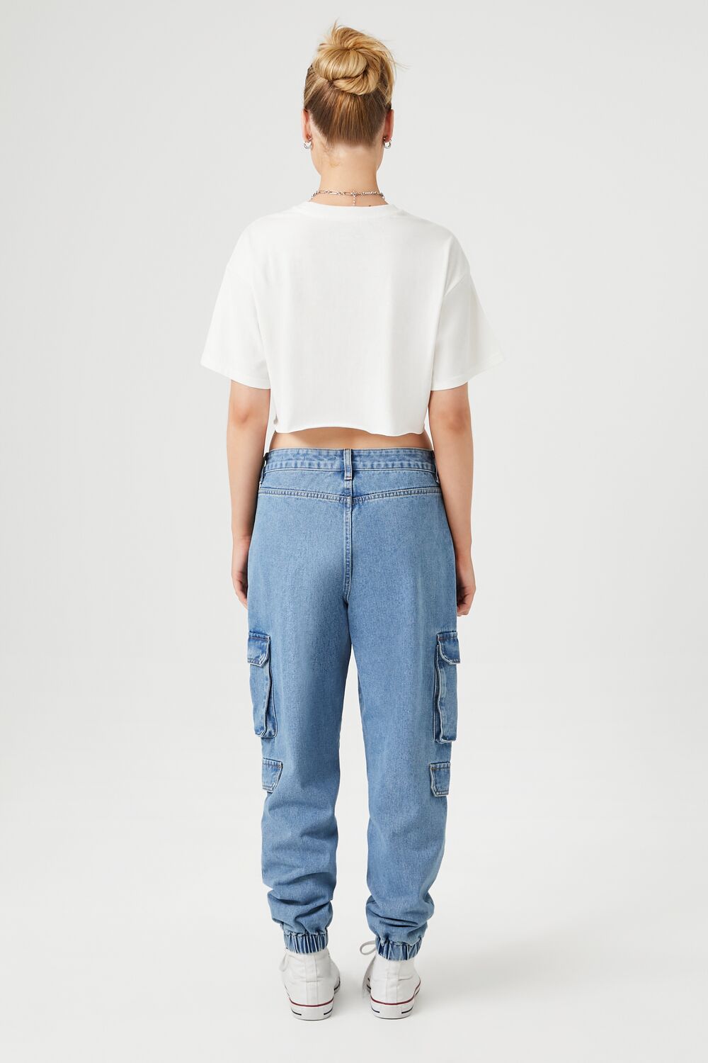 Stretch-Denim Cargo Joggers