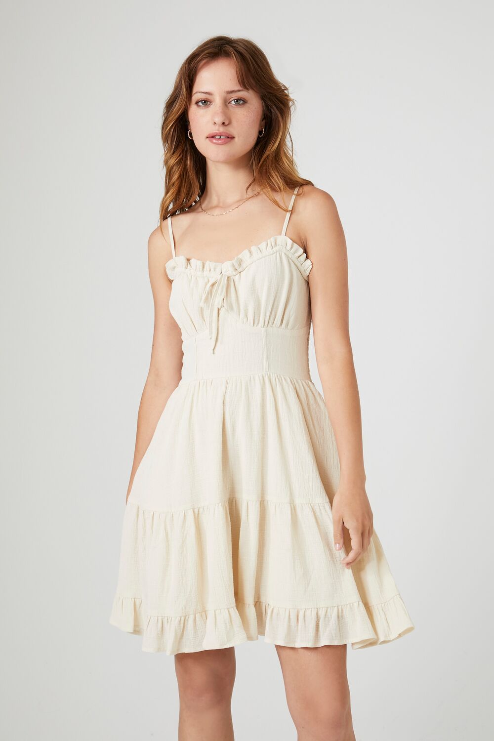Ruffle-Trim Babydoll Dress
