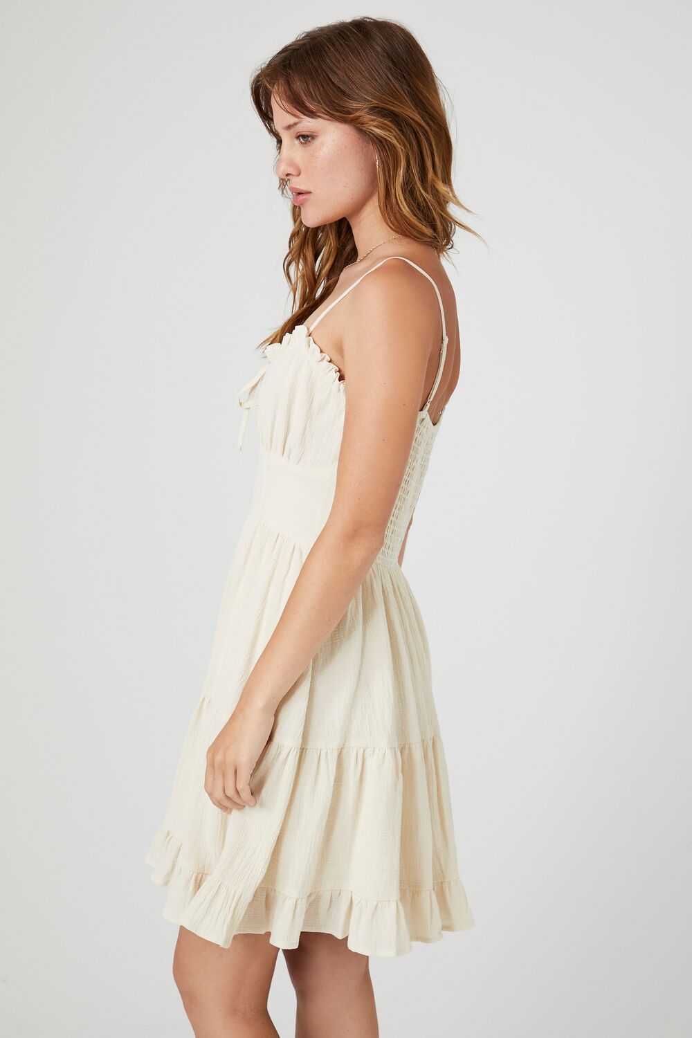 Ruffle-Trim Babydoll Dress