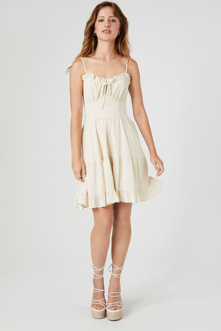 Ruffle-Trim Babydoll Dress