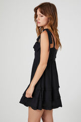 Tie-Strap Tiered Babydoll Dress