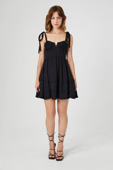 Tie-Strap Tiered Babydoll Dress
