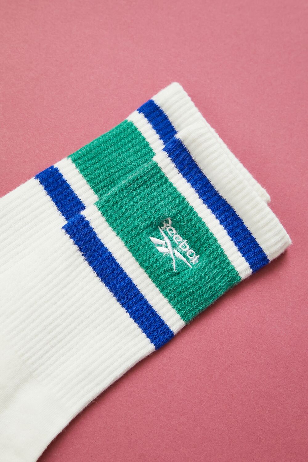 Reebok Varsity-Striped Crew Socks