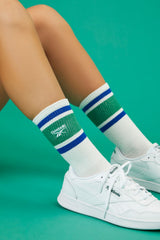Reebok Varsity-Striped Crew Socks