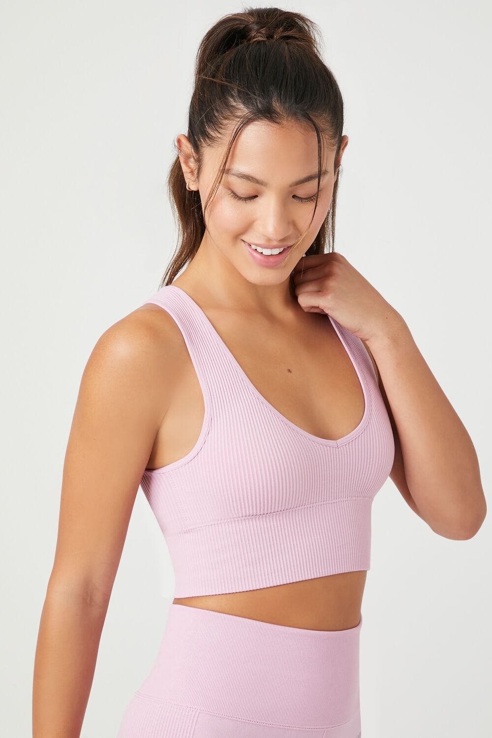 Seamless Scoop-Neck Sports Bra