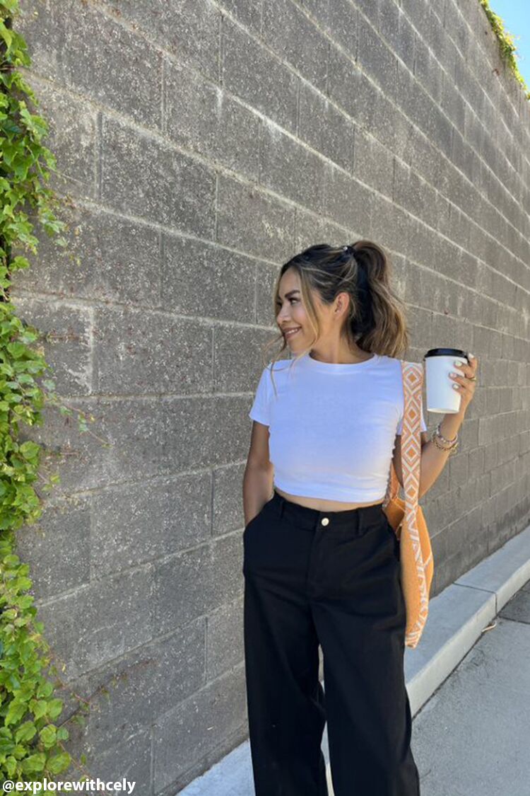 Crew Neck Cropped Tee