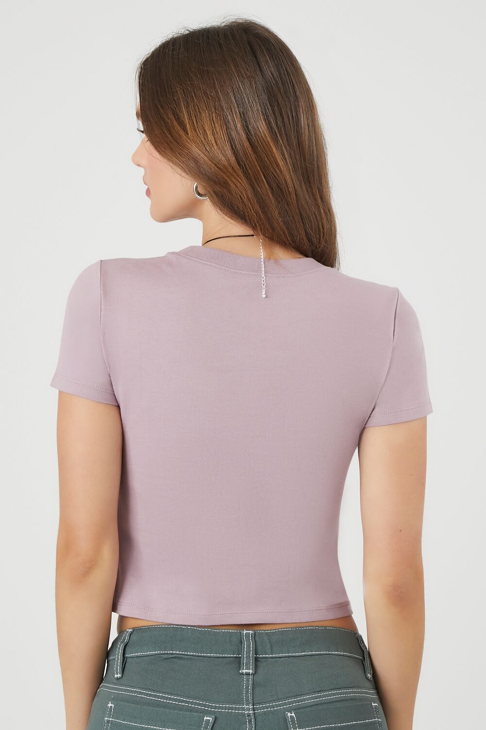 Crew Neck Cropped Tee