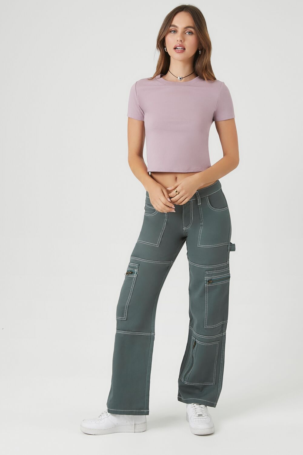 Crew Neck Cropped Tee
