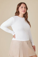 Plus Size Long-Sleeve Uniform Top