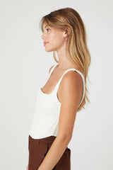 Ribbed Knit Corset Crop Top