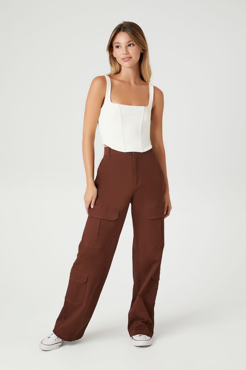 Ribbed Knit Corset Crop Top