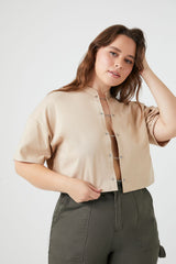 Plus Size Chain Cutout Tee