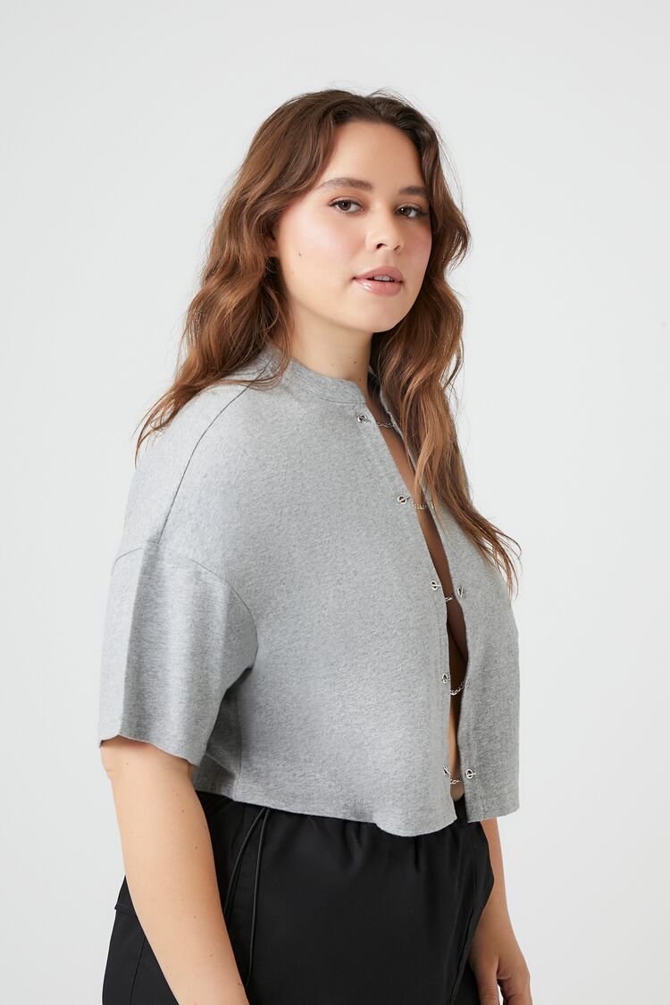 Plus Size Chain Cutout Tee
