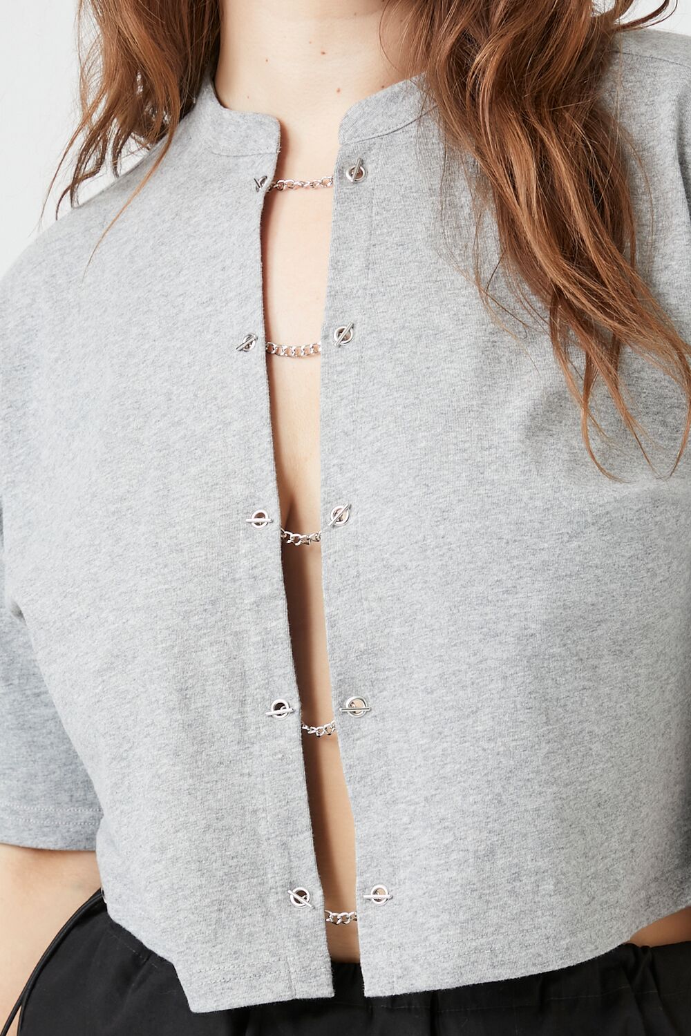 Plus Size Chain Cutout Tee