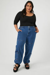 Plus Size Ribbed Scoop Bodysuit