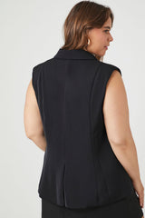 Plus Size Double-Breasted Vest