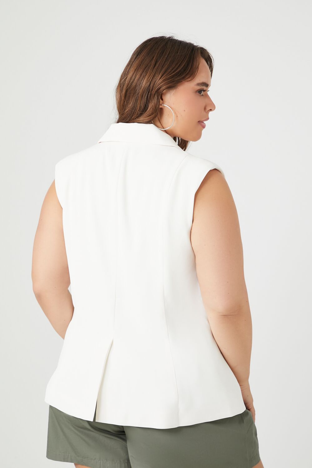 Plus Size Double-Breasted Vest