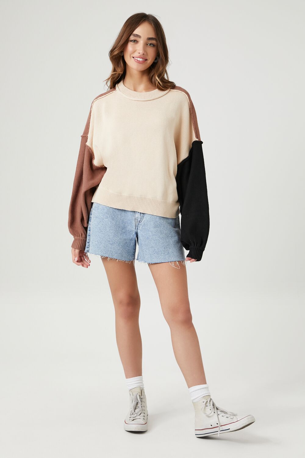 Colorblock Slouchy Sweater