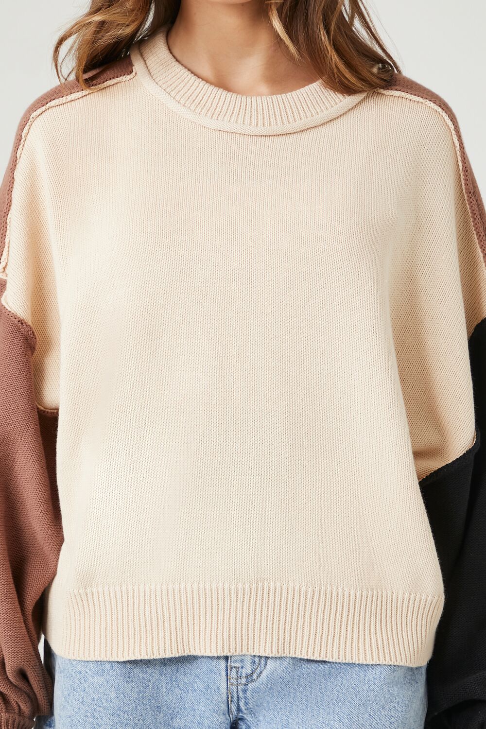 Colorblock Slouchy Sweater