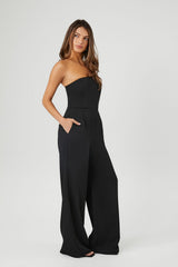 Strapless Wide-Leg Jumpsuit
