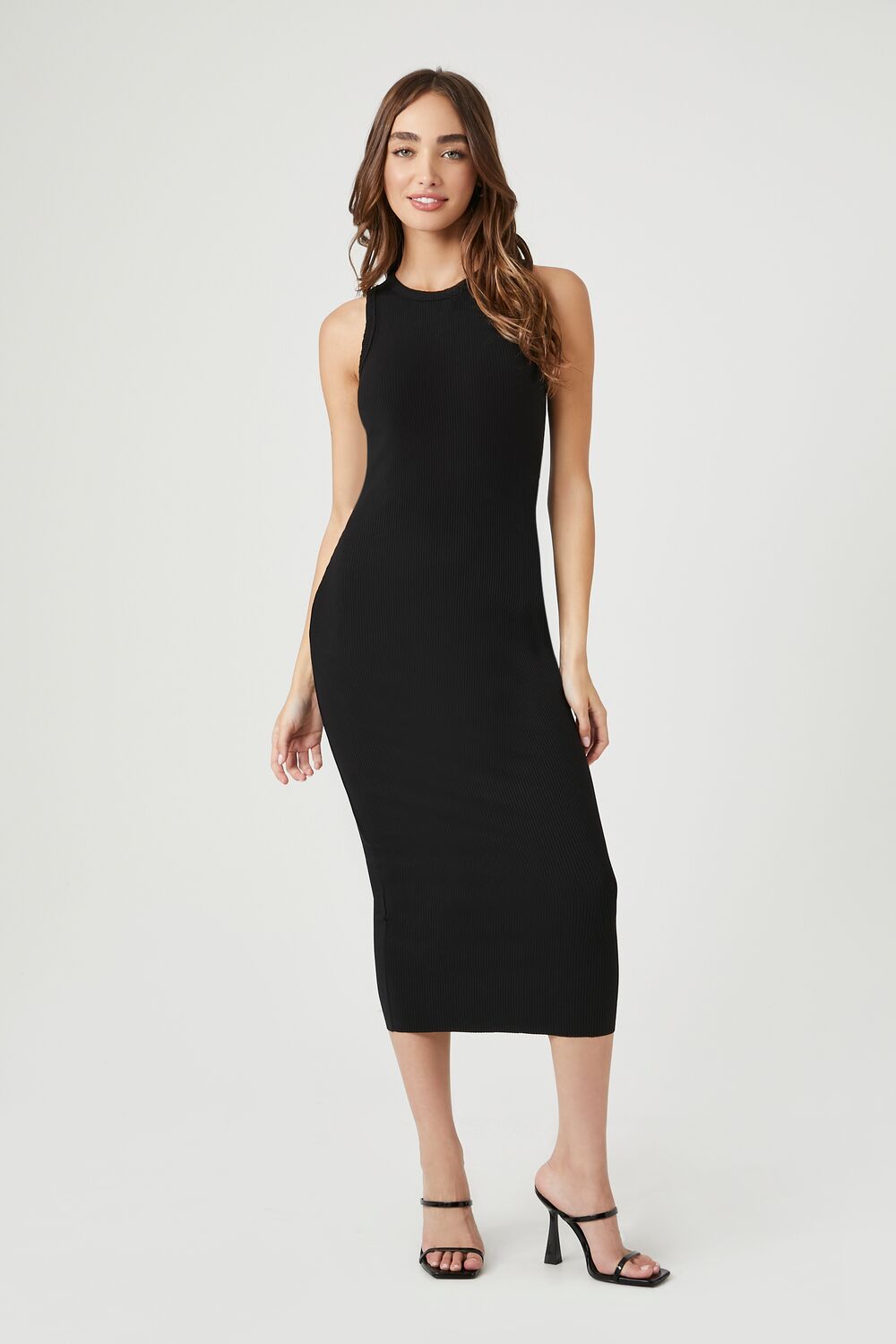 Ribbed Knit Midi Dress