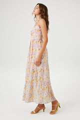 Floral Print Halter Maxi Dress