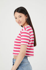 Striped Cropped Tee