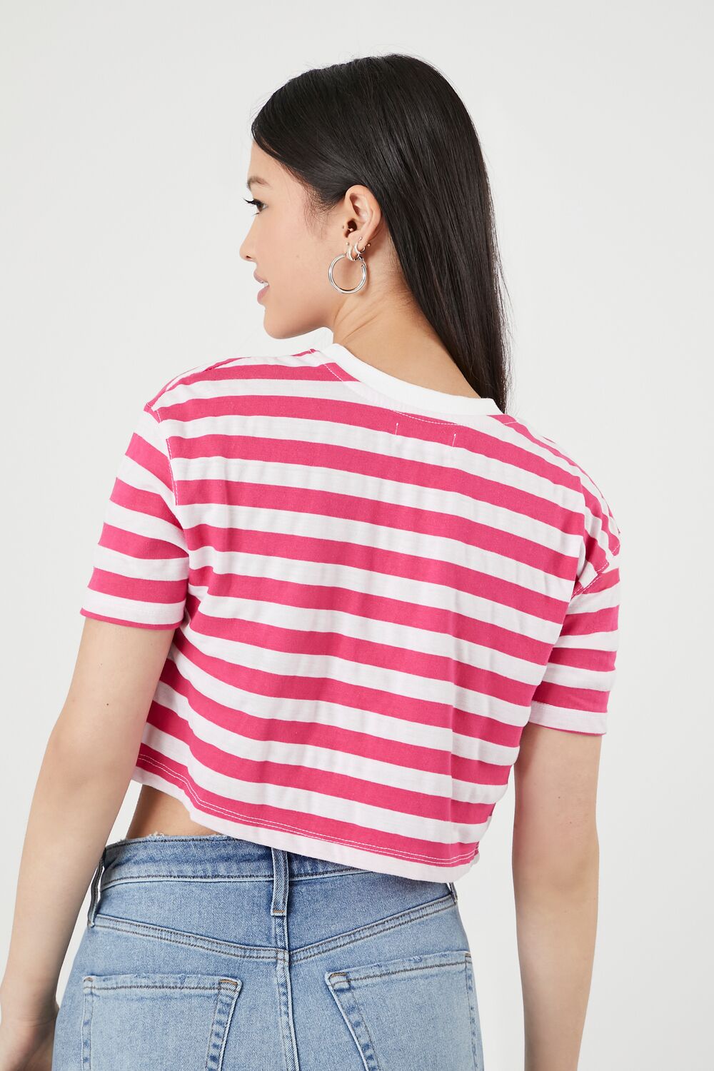 Striped Cropped Tee