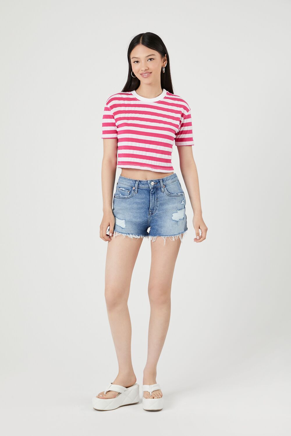 Striped Cropped Tee