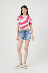 Striped Cropped Tee