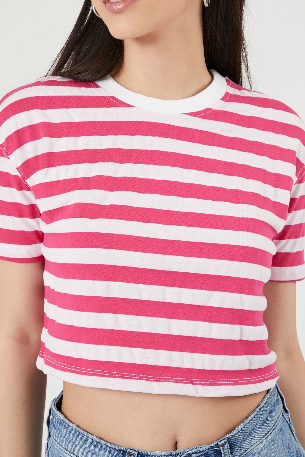 Striped Cropped Tee