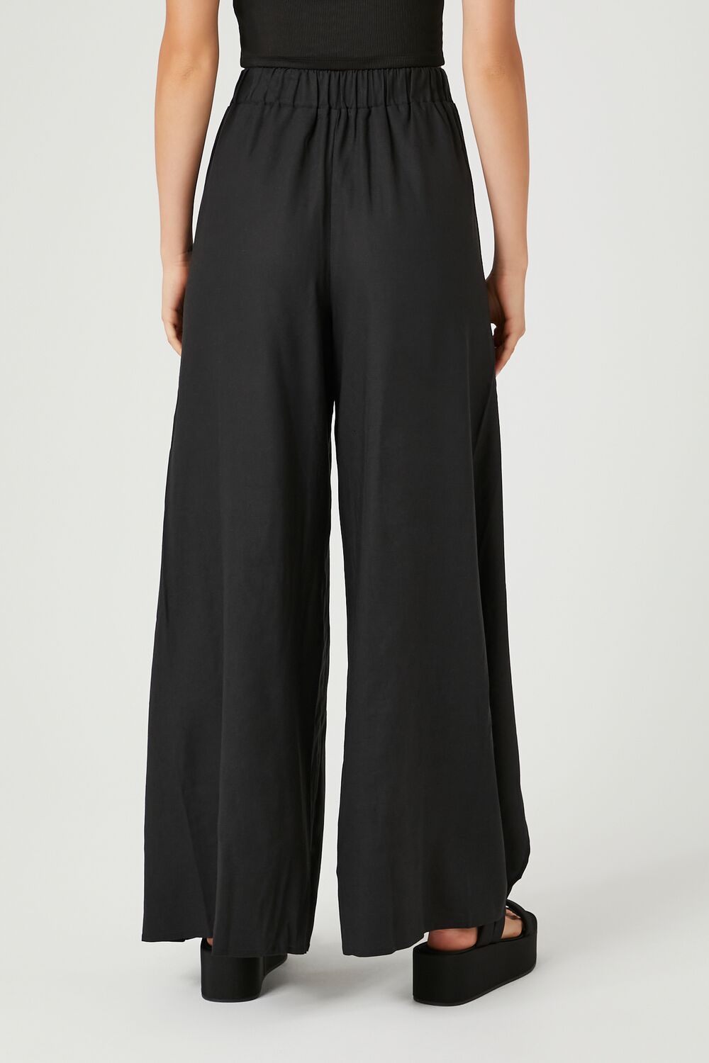 Tie-Front Wide-Leg Pants