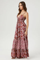 Tiered Reworked Floral Maxi Dress