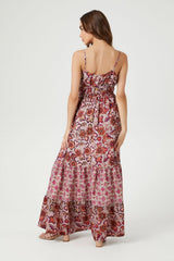 Tiered Reworked Floral Maxi Dress