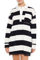 Striped Polo Shirt Dress